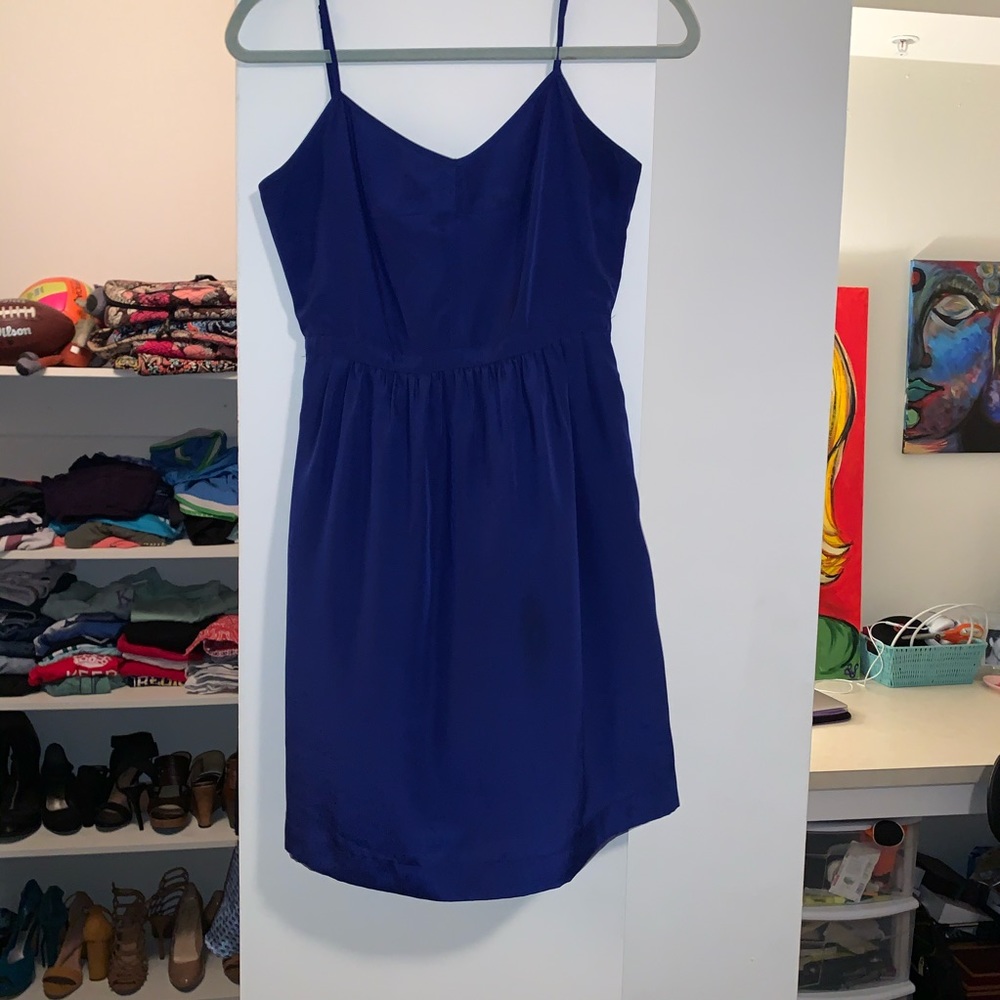 J. Crew Royal blue spaghetti strap dress